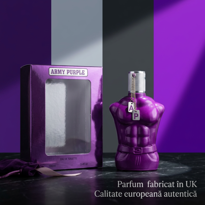 Apa de Toaleta Barbati Army Purple, 100 ml, note lemnoase si orientale, parfum elegant [8]