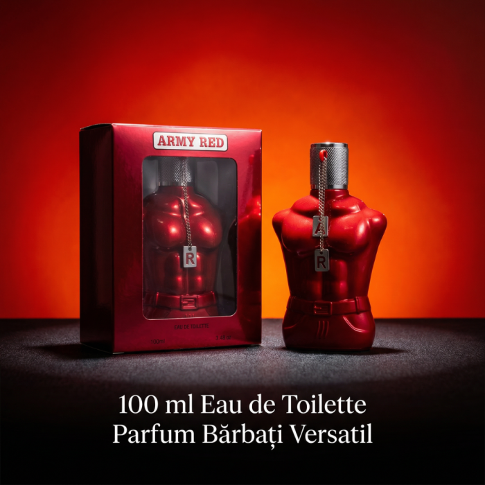 Apa de Toaleta Barbati Army Red, 100 ml, note lemnoase si orientale, parfum elegant [5]