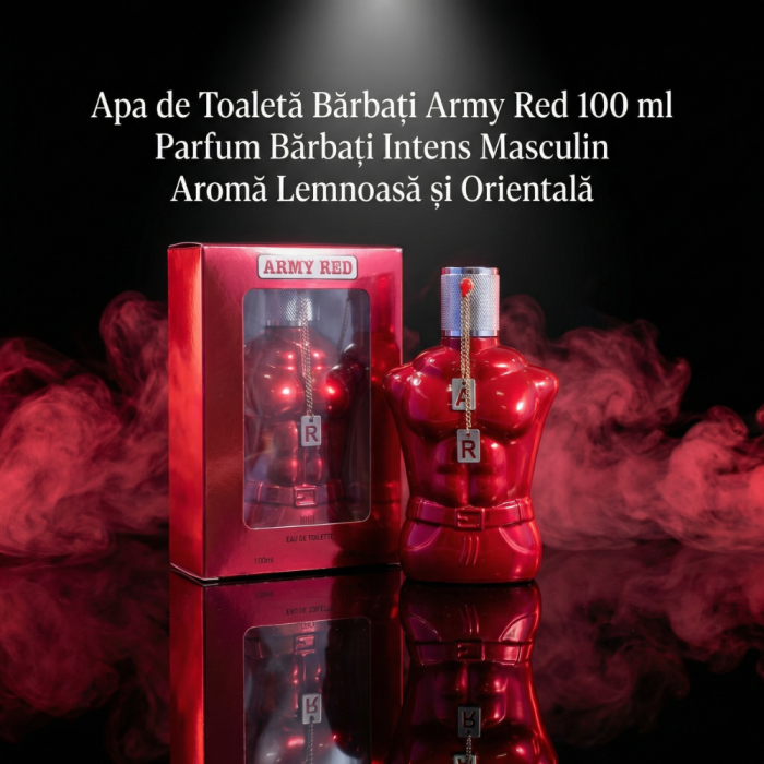 Apa de Toaleta Barbati Army Red, 100 ml, note lemnoase si orientale, parfum elegant [7]