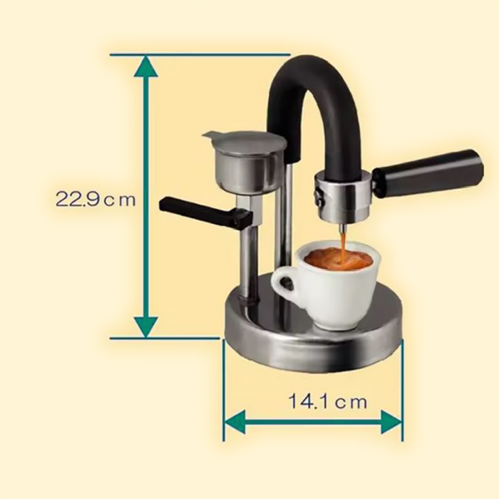 Aparat de Cafea Portabil Manual Premium SUPER TRENDS®, Din Otel Inoxidabil, Espressor Pentru Acasa, Birou, Picnic, Gri [5]