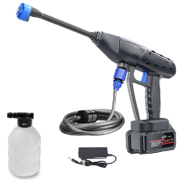 Aparat de Spalat cu Presiune SUPER TRENDS®, 2 Acumulatori 48V, Duza 6 in 1, 300W, 435 PSI, Negru | Albastru [3]