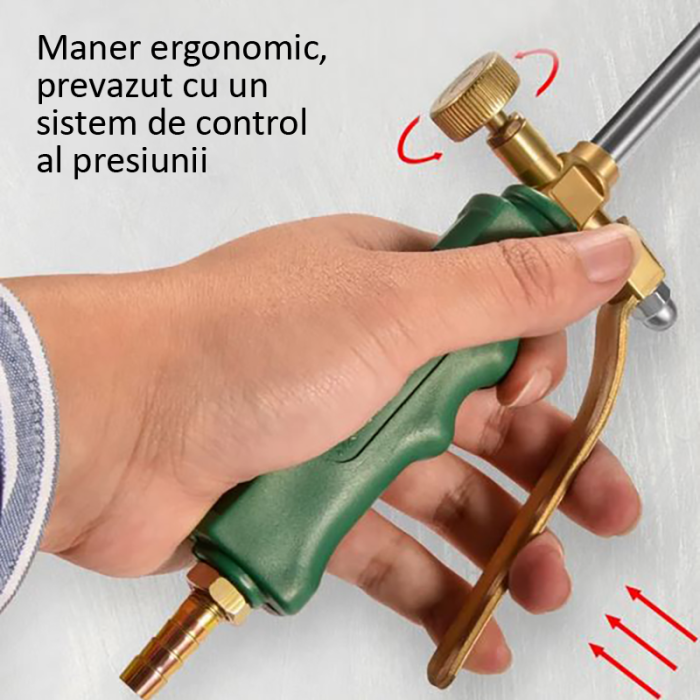 Arzator Gaz (GPL) cu Clapeta si Robinet SUPER TRENDS®, Parlitor Porc, Util si Pentru Reparatii, Furtun 2 m, Lungime 65 cm, Duza 63 mm [8]