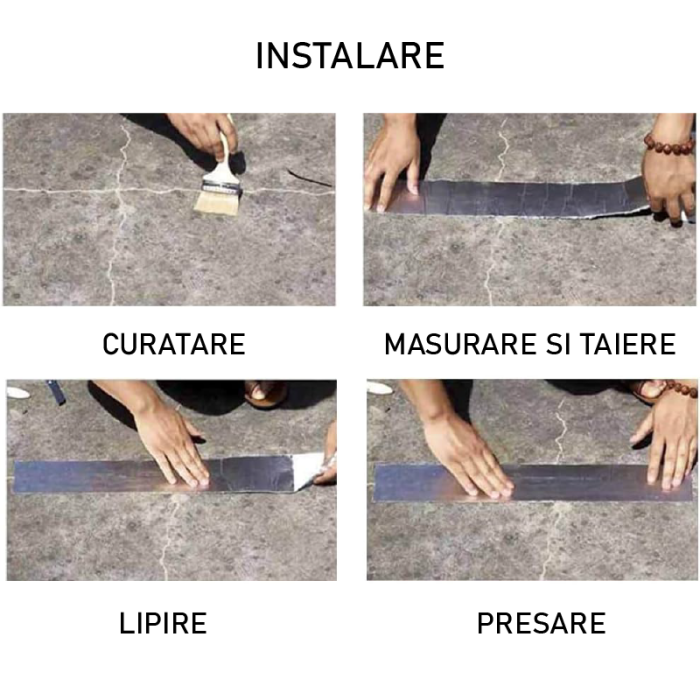 Banda Adeziva cu Finisaj din Aluminiu SUPER TRENDS®, Rezistenta la Apa, cu Aderenta Sporita 5 cm x 5 m, Argintie [6]