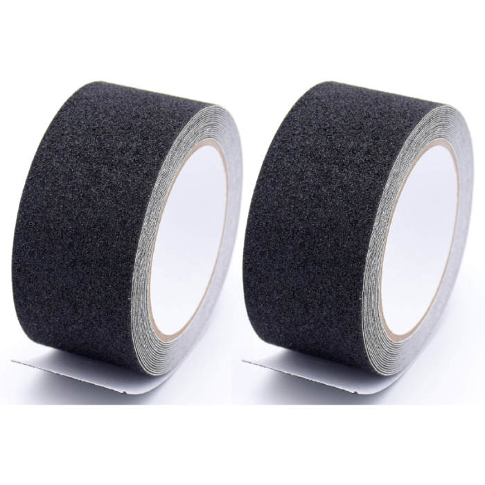 Set 2 Buc Banda Antiderapanta SUPER TRENDS®, Banda Neagra cu Aderenta Ridicata , Ideala pentru Scari, Trepte, Exterior si Interior (5 cm x 20 m) [1]