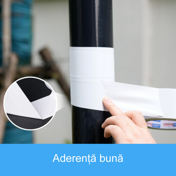 Banda de Matisat Tevi Profesionala SUPER TRENDS®, 9 cm x 25 m, Material PVC, Pentru Izolarea Tevilor, Potrivita Pentru Montaj Aparate de Aer Conditionat, Alba [5]