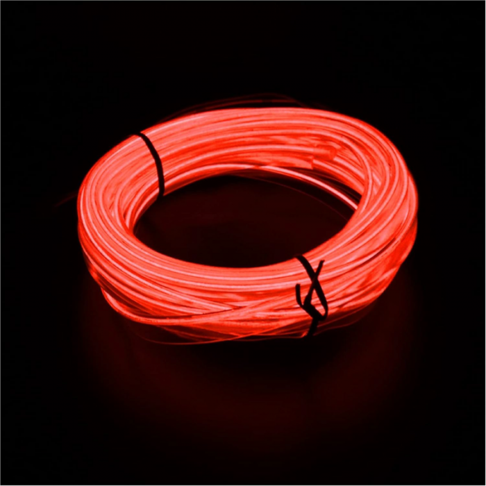 Banda LED Premium SUPER TRENDS®, cu Lumina Ambientala Pentru Autoturism Usi sau Bord, Cablu si Mufa Pentru Bricheta Auto 12 V, Lungime 5 M, Albastra [4]