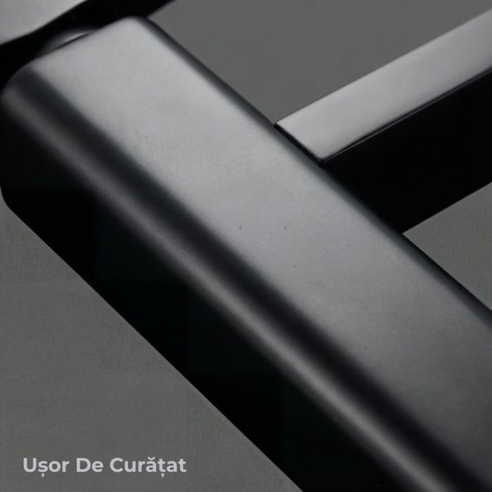 Baterie Chiuveta Baie Premium Class Din Otel Inoxidabil, Cadou Burete Vileda Glitzi, Baterie Chiuveta Baie Cu Cartus Ceramic Si Finisaj Negru Mat Rezistent, Racorduri Incluse, Design Monocomanda Pentru Lavoare Tip Bowl, Baterie 30 cm [4]