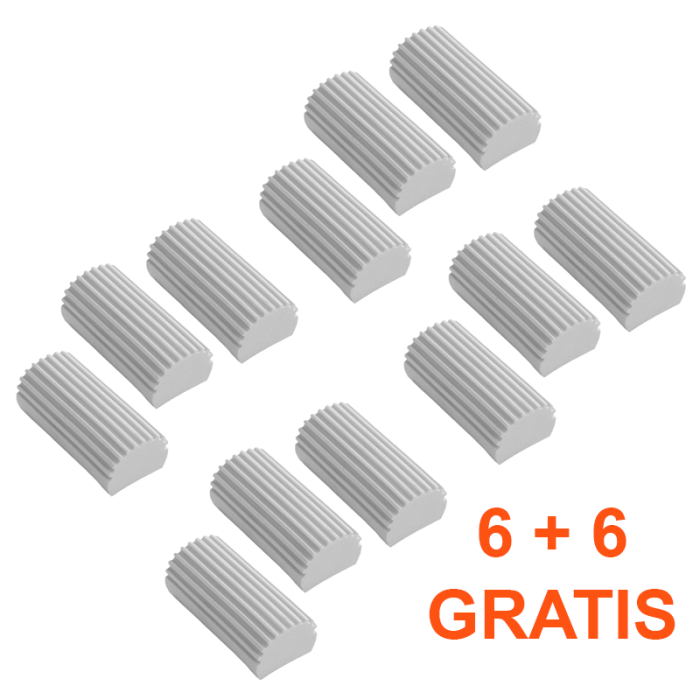 Set 6 Buc Burete Magic de Curatat Premium SUPER TRENDS®, Umed, Reutilizabil, Antistatic, Pentru Curatarea Plintelor, Grilelor de Aerisire, Ventilatorului, Pentru uz Casnic, Gri, 11.5 x 5.5 x 4.5 cm [1]