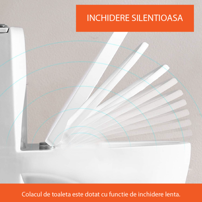 Capac Pentru Toaleta cu Reductie SUPER TRENDS®, 2 in 1, Potrivit Pentru Adulti si Copii, Reductor cu Prindere Magnetica, Inchidere Lenta, Oval, Alb [4]