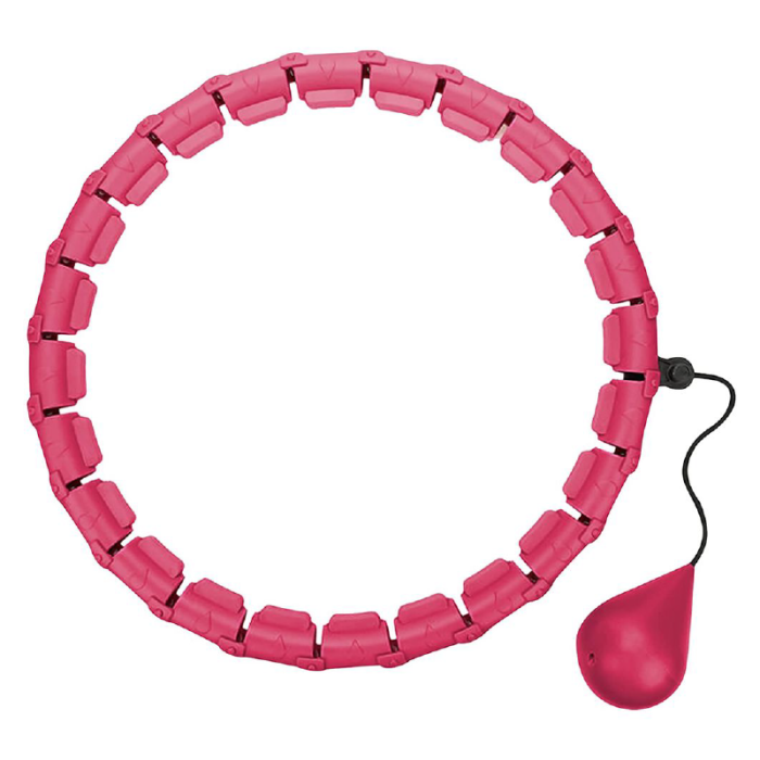 Cerc Fitness Pentru Slabit Hula Hoop SUPER TRENDS®, Pentru Abdomen si Subtierea Taliei, Detasabil, Antrenamente Acasa, Model Ajustabil, Roz [1]
