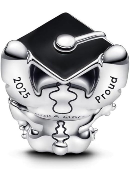 Charm Stitch Absolvire SUPER TRENDS® Argint 925 Compatibil Bratara Tip Pandora Moments, Talisman Stitch Graduation 2025 Cu Email Colorat, Charm Stitch Cu Toca Si Diploma, Cadou Absolvire Pentru Femei Colectie Charm Argint [5]