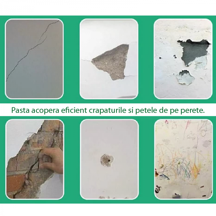 1 + 1 Buc GRATIS Chit Pentru Repararea Crapaturilor Din Pereti Profesional SUPER TRENDS®, Spatula si Varf de Aplicare Incluse, Pasta cu Aderenta Buna si Uscare Rapida, Alb [5]