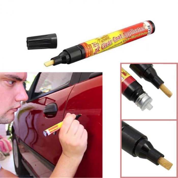 Creion Corector Profesional SUPER TRENDS® pentru Repararea Zgarieturilor Auto cu Aplicator Non Toxic, Rezistent la Apa, Pentru Retusuri Rapide si Precise [4]