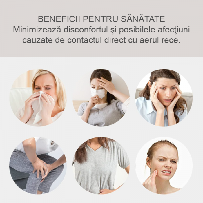 Deflector Extensibil Pentru Aer Conditionat Premium SUPER TRENDS®, Reglare Flux de Aer, Lungime Reglabila Intre 1-125 cm, Alb [5]