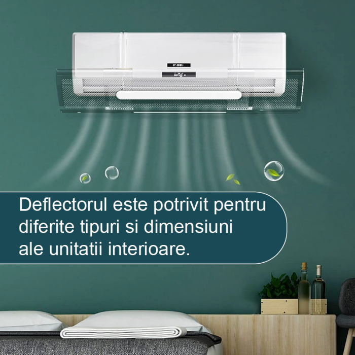 Deflector Pentru Aer Conditionat Premium SUPER TRENDS®, Reglare Flux de Aer, Lungime Reglabila Intre 53-95 cm, Transparent [8]