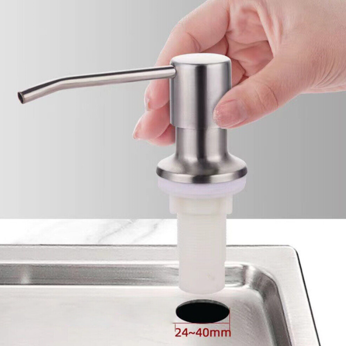 Dispenser de Sapun Pentru Chiuveta SUPER TRENDS®, Incorporabil in Blat, cu Cap de Pompa si Tub Extensibil de 100 cm, Util in Bucatarie si Baie [9]