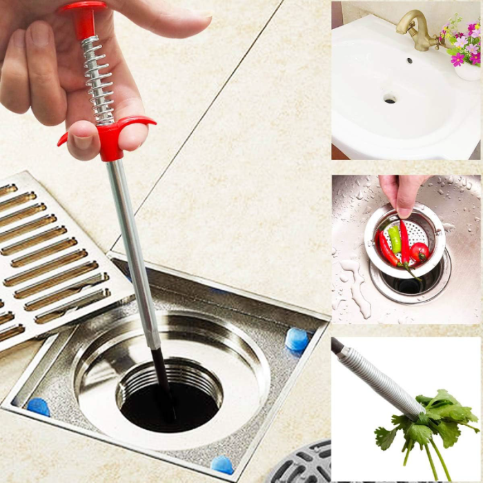 Dispozitiv Pentru Desfundarea Tevilor SUPER TRENDS®, Sarpe Multifunctional Din Otel Inoxidabil, Flexibil,  Curatare a Scurgerilor Din Bucatarie si Baie [5]