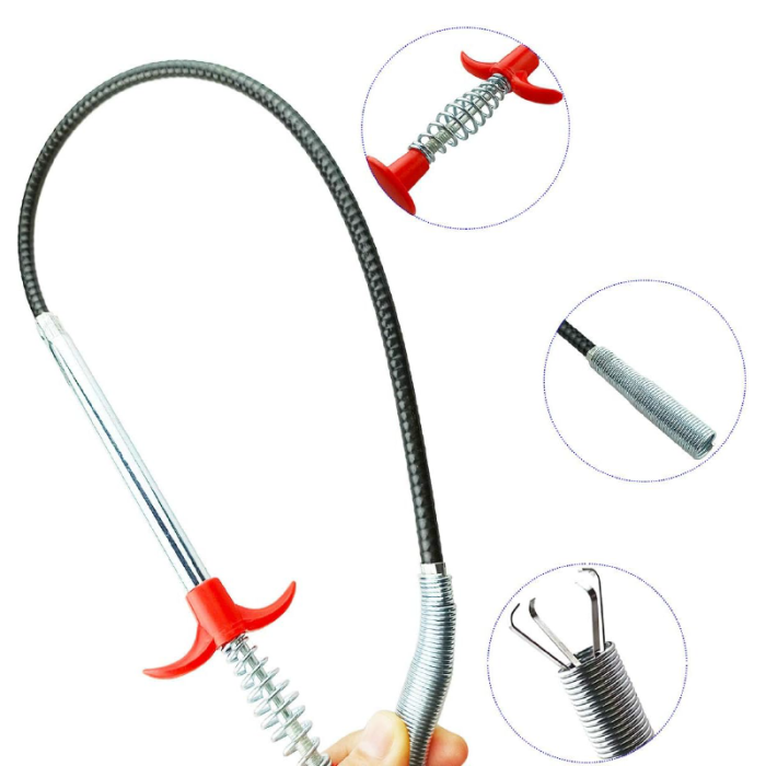 Dispozitiv Pentru Desfundarea Tevilor SUPER TRENDS®, Sarpe Multifunctional Din Otel Inoxidabil, Flexibil,  Curatare a Scurgerilor Din Bucatarie si Baie [3]