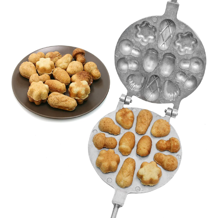 Forma de Copt Prajituri Asortate SUPER TRENDS®, Utilizare pe Aragaz sau Plita, 12 Cuiburi, Aluminiu [2]