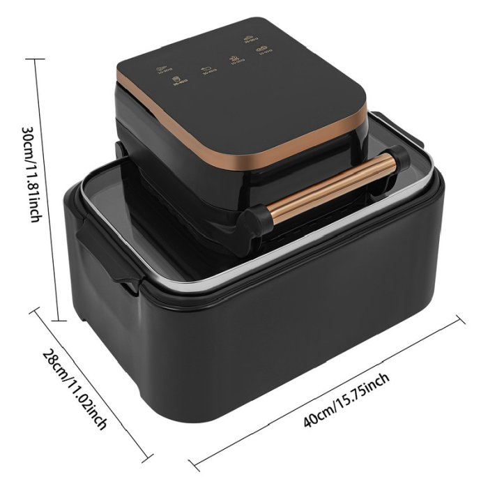 Friteuza cu Aer Cald 12 L, 2500W SUPER TRENDS®, Air Fryer cu Fereastra, Ecran Digital Tactil, 6 Programe, Temperatura 80-210°C, Negru [13]