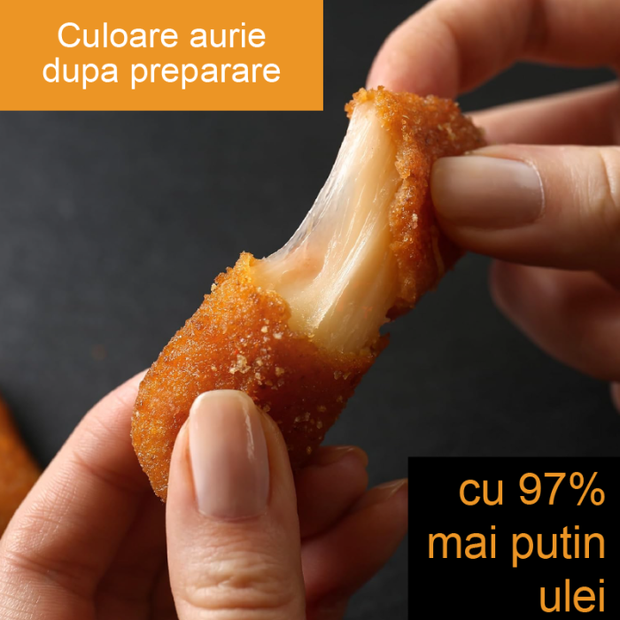 Friteuza Dubla Airfryer Fara Ulei Premium SUPER TRENDS®, Capacitate 9L, Putere 2000 W, Tehnologie Smart Chef cu 8 Programe Prestabilite [8]