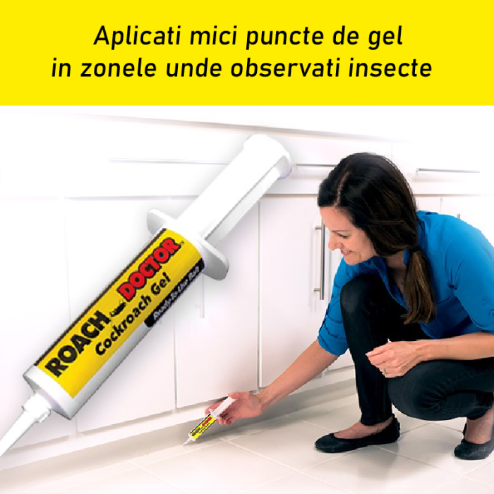 Gel Insecticid 30 g Model Seringa cu Aplicator SUPER TRENDS®, Pentru Interior si Exterior, Eliminare Gandaci si Insecte Taratoare, 1 buc [8]