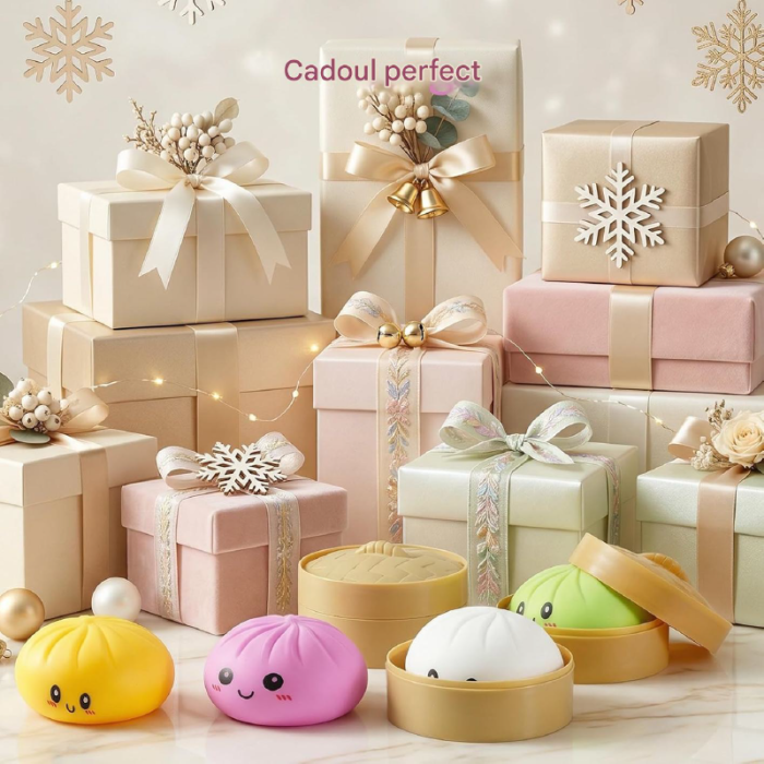 Squishy Dumpling Jucarie Antistres SUPER TRENDS®, Pentru Copii si Adulti, Cutie Inclusa, Culoare Aleatorie [13]