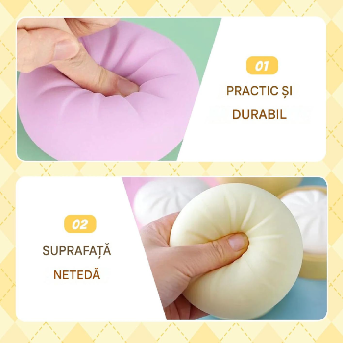 Squishy Dumpling Jucarie Antistres SUPER TRENDS®, Pentru Copii si Adulti, Cutie Inclusa, Culoare Aleatorie [8]
