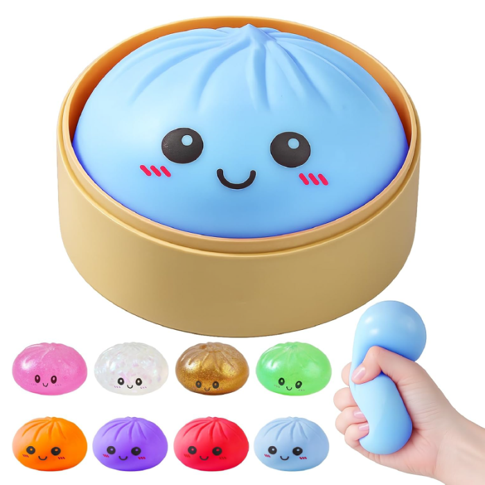 Squishy Dumpling Jucarie Antistres SUPER TRENDS®, Pentru Copii si Adulti, Cutie Inclusa, Culoare Aleatorie [14]