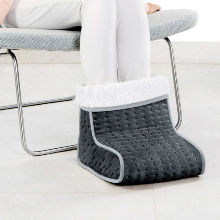 Incalzitor Electric Pentru Picioare SUPER TRENDS®, 100 W, 3 Temperaturi Reglabile, Temporizator 90 de Minute si Telecomanda, Husa lavabila din Fleece si Lana, Confort Rapid Pentru Picioare Reci [5]