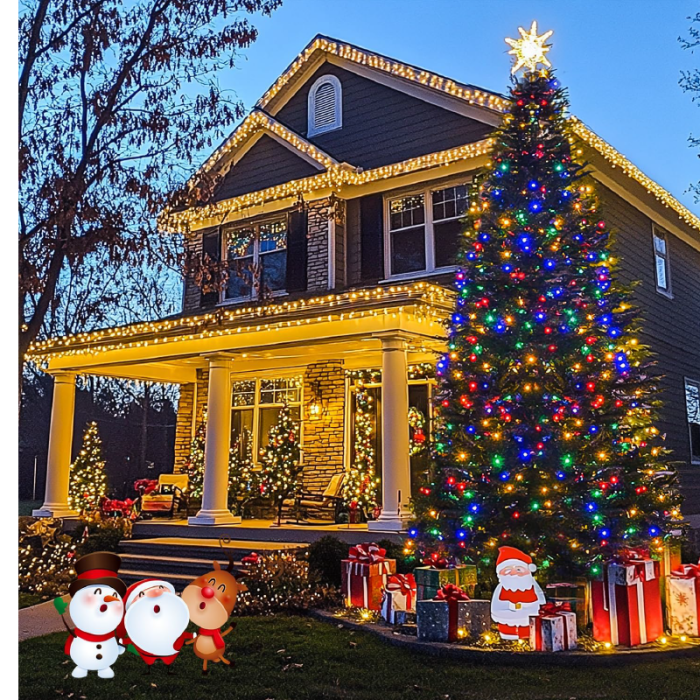 Instalatie de Craciun SUPER TRENDS®, Tip Liniara, Pentru Decor Interior si Exterior, 240 LED-uri, Model Diamant, in Rola de 50 m, Curcubeu [3]