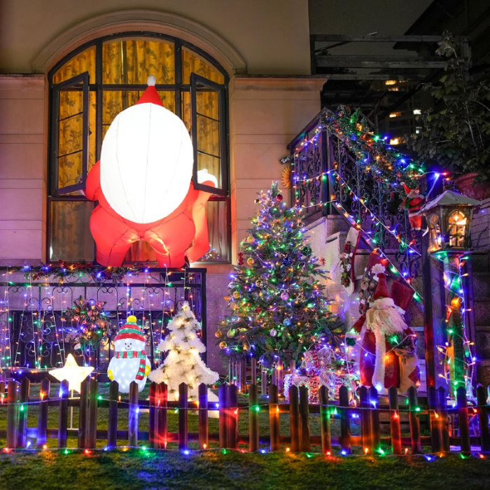 Instalatie de Craciun SUPER TRENDS®, Tip Liniara, Pentru Decor Interior si Exterior, 240 LED-uri, Model Diamant, in Rola de 50 m, Curcubeu [7]