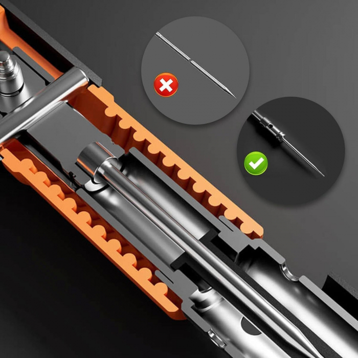 Kit Pistol Manual SUPER TRENDS®, Profesional, Pentru Fixarea Cuielor pe Perete [12]