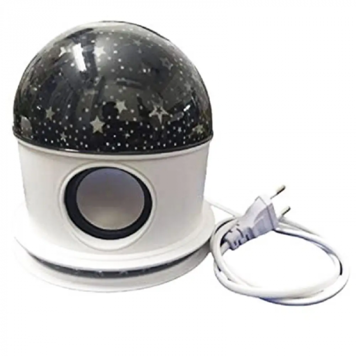 Lampa de Veghe, Proiector de Lumina de Noapte cu Luna si Stele Premium SUPER TRENDS®, Bluetooth, Rotatie 360°, Telecomanda si Difuzor, Alb [7]
