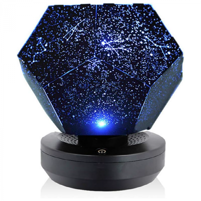 Lampa Proiector LED cu Cer Instelat Premium SUPER TRENDS®, Rotativa, Control prin Bluetooth si Telecomanda, Neagra [1]