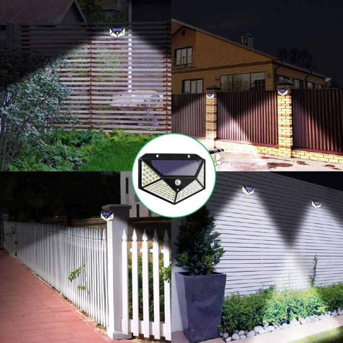 Set 10 Lampi Solare cu LED Premium SUPER TRENDS®, 4 W, 280 Lm, Lumina Rece, cu Senzor de Miscare, 3 Moduri de Iluminare, Negru, IP65, Pentru Exterior [5]