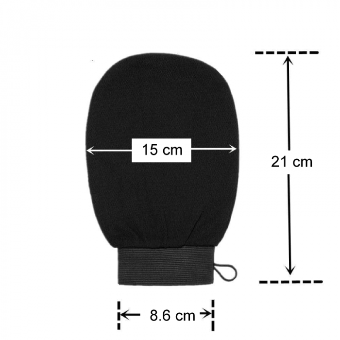 Manusa Exfolianta Dublu Strat Premium SUPER TRENDS® Pentru Curatare, Masaj si Indepartarea Celulelor Moarte Ale Pielii, Fibra de Viscoza, Moale si Elastica [4]