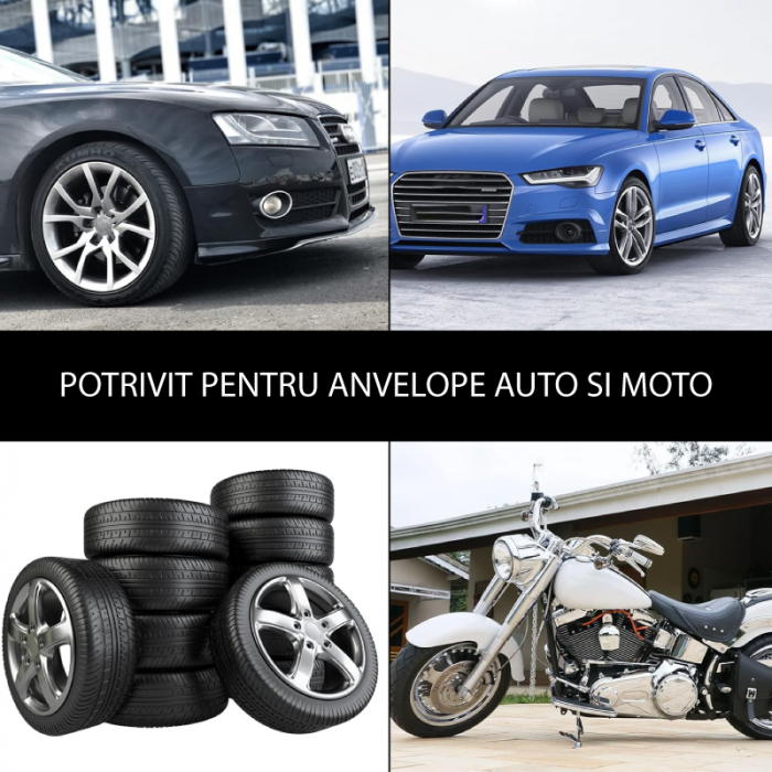 Marker Pentru Anvelope Auto si Moto Profesional SUPER TRENDS®, Vopsea Rezistenta la Apa, Varf 3 mm, Alb, 1 Buc, 12 ml [6]