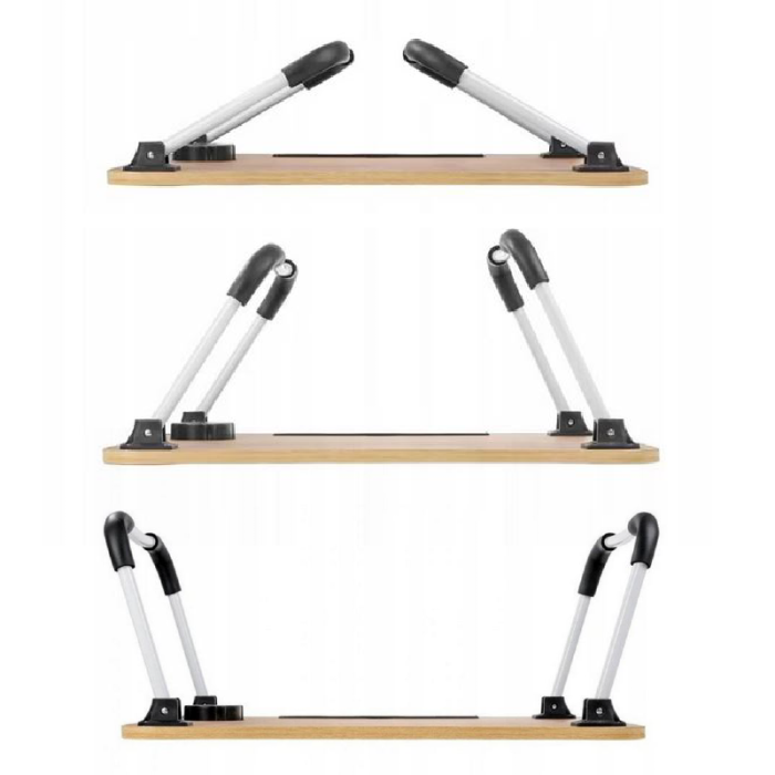 Masa Pliabila Multifunctionala Laptop SUPER TRENDS®, Din Lemn, cu Suport Pentru Pahar si Tableta, Ideala Pentru Pat, Birou, Mic Dejun, Studiu, 60 x 40 x 28 cm [5]