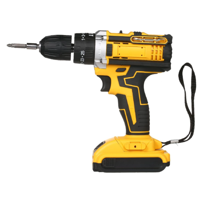 Masina de Gaurit si Insurubat cu Acumulator SUPER TRENDS, 2 Acumulatori Li-Ion, Incarcator, Valiza Transport, Galben-Negru [6]