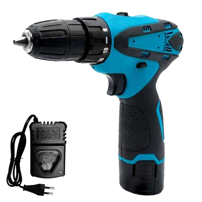 Masina de Gaurit si Insurubat SUPER TRENDS®, 2 Acumulatori Li-Ion 24 V, Set 34 Accesorii, Valiza Transport, Mandrina Automata, Albastru, Negru [7]