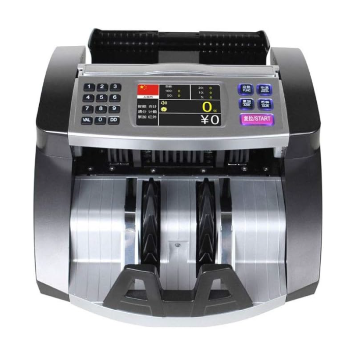 Masina de Numarat Bani cu Detectie IR/UV/MG, SUPER TRENDS®, Moduri Add & Batch, cu Display Propriu si Extern, Display LCD color, 1000 bancnote/min, Negru + Gri [2]