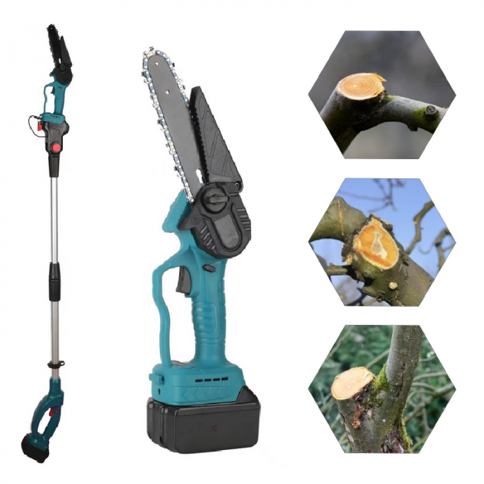Mini Drujba 150 mm Profesionala SUPER TRENDS® cu Brat Telescopic (1.3-1.6 m), 48V, 2 Acumulatori, Unghi Reglabil de Taiere [5]