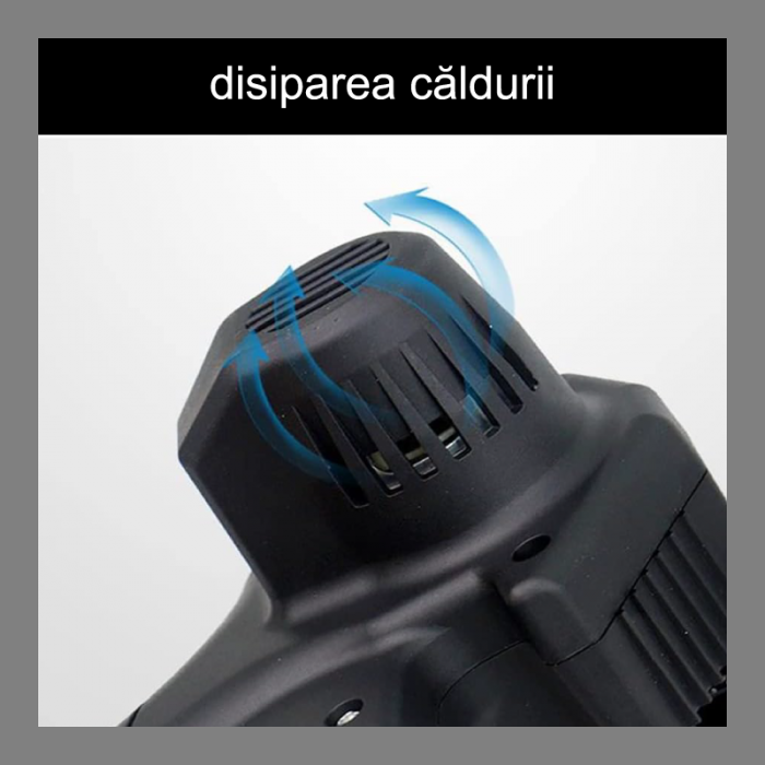 Mini Drujba Tip Fierastrau cu Lant Electric Portabil Profesional SUPER TRENDS®, 2 Lanturi 6 inch, 2 Acumulatori 48V, Autonomie 4 Ore, 2 Manusi, Negru [8]