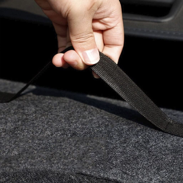 Organizator Portbagaj Auto SUPER TRENDS®, Geanta de Depozitare Pliabila Din Fetru, Gri, 50 x 17 x 24 cm [7]