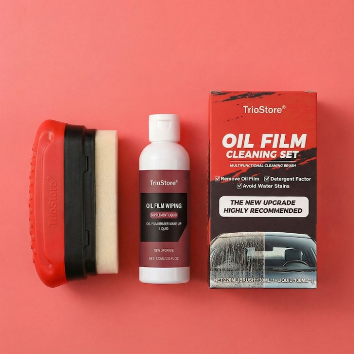 Perie Curatare Geamuri Auto SUPER TRENDS®, Perie Curatare Parbriz Auto Cu Rezervor Detergent Si Rezerva Inclusa, Perie Curatare Geamuri Auto Pentru Degresare Ulei Si Murdarie, Perie Curatare Parbriz A [12]