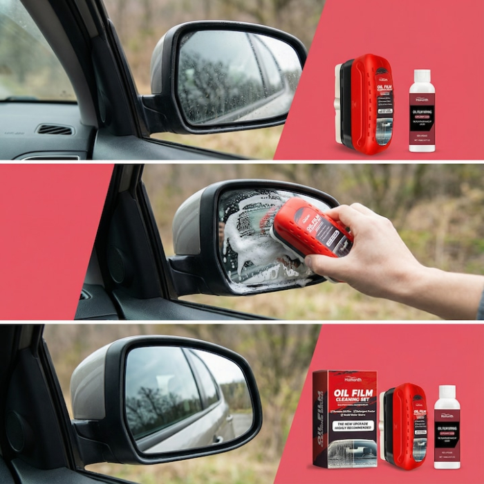 Perie Curatare Geamuri Auto SUPER TRENDS®, Perie Curatare Parbriz Auto Cu Rezervor Detergent Si Rezerva Inclusa, Perie Curatare Geamuri Auto Pentru Degresare Ulei Si Murdarie, Perie Curatare Parbriz A [9]