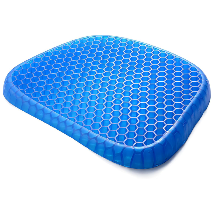 Perna Ortopedica cu Gel Pentru Scaune SUPER TRENDS®, cu Memorie, Pozitie Corecta, Ergonomica, Antiderapanta, Previne si Amelioreaza Durerea, Are Husa, 38x32x3,5 cm [1]