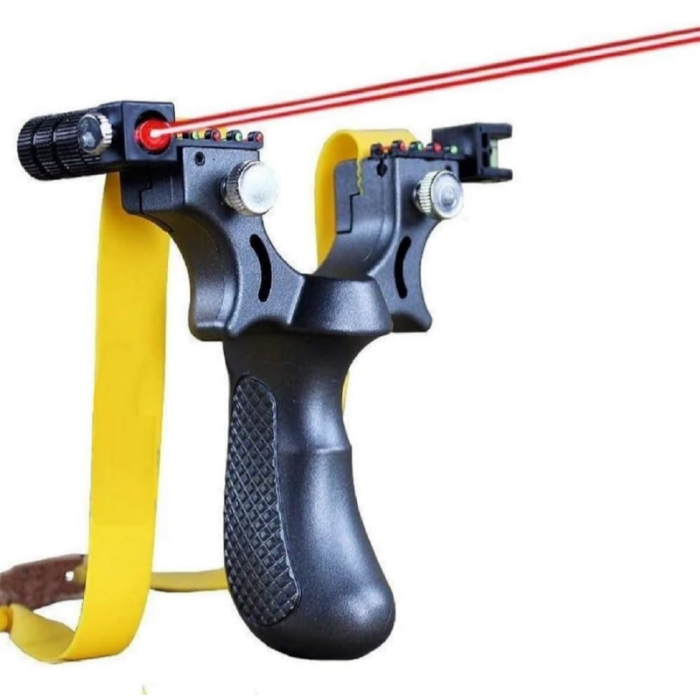 Prastie cu Lumina Laser SUPER TRENDS®, cu Benzi de Cauciuc, Boloboc, Pentru Vanatoare, Neagra [1]