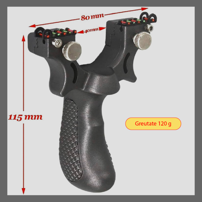 Prastie cu Lumina Laser SUPER TRENDS®, cu Benzi de Cauciuc, Boloboc, Pentru Vanatoare, Neagra [6]